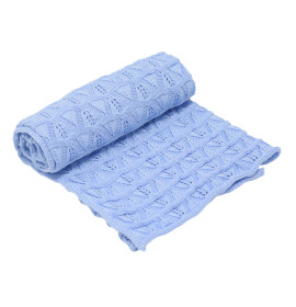 Плед PLE-09 ХЛОПОК голубой