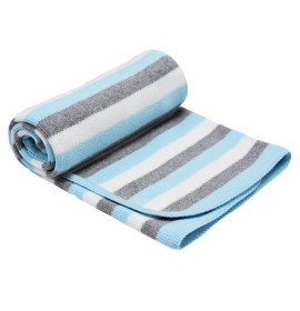 Плед PLE-23 СМУГАСТИЙ блакитний-сірий