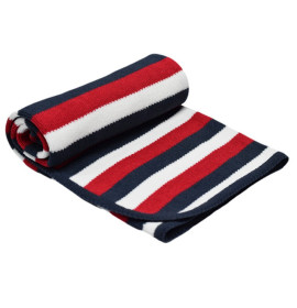 Плед PLE-23 СМУГАСТИЙ графіт-червоний