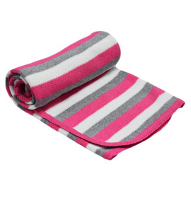 Плед PLE-23 СМУГАСТИЙ малиновий-сірий