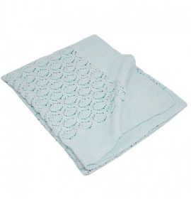 Плед Ажурний бавовняний EKO ple-68 бірюзовий