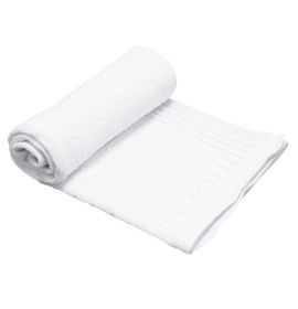 Плед PLE-03 "DW-03" ХЛОПОК белый