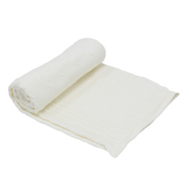 Плед PLE-03 "DW-03" БАВОВНА молочний