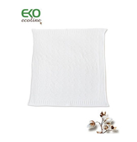 Плед PLE-03 "DW-03" ХЛОПОК белый