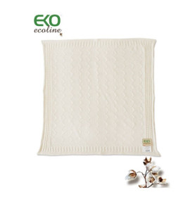 Плед PLE-03 "DW-03" БАВОВНА молочний