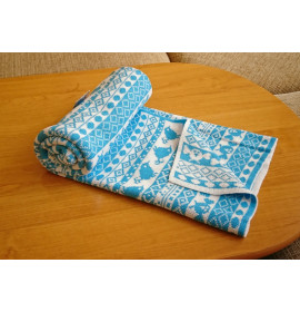 Плед PLE-21 "Цыплята" бирюзовый/белый