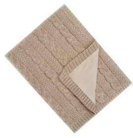 Плед Косичка з підкладкою EKO ple-31 коричневий