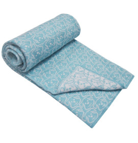 Плед Бамбук EKO ple-38 бирюзовый/ белый