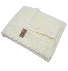 Плед Ажурный с мехом EKO ple-41 белый