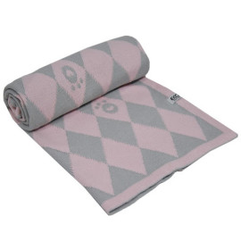 Плед Ромбы трикотажный EKO ple-61 розовый